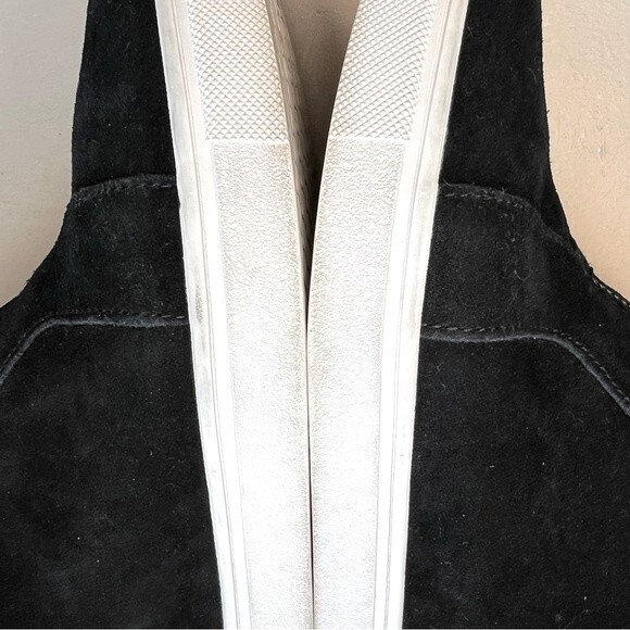 Blondo Black Suede Zipper Front Hidden Heel Waterproof Sneaker Shoes Size 8.5 - Picture 6 of 15